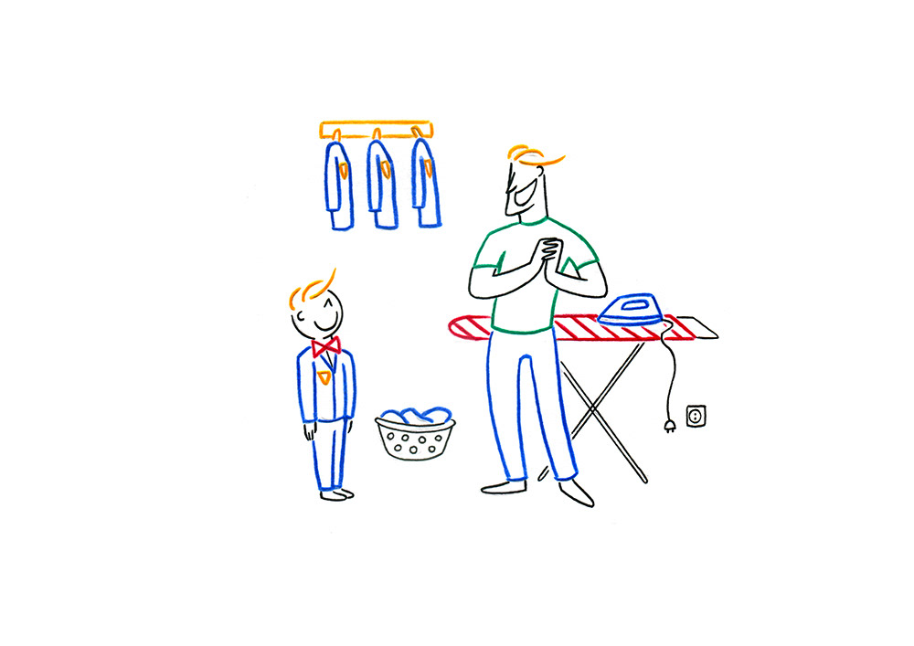 READY FOR SCHOOL, pencils and ink fineliner on paper, 21 x 15 cm, 2018