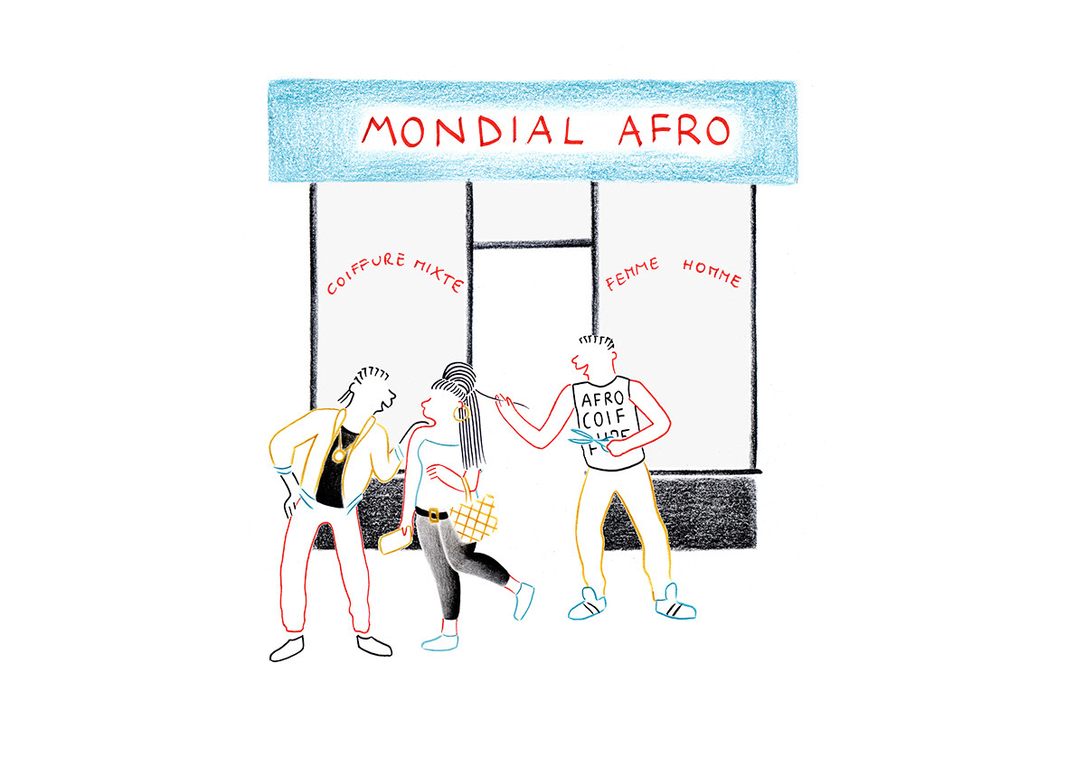 MONDIAL AFRO, pencils and fineliners on paper, 29,7 x 21 cm, 2014