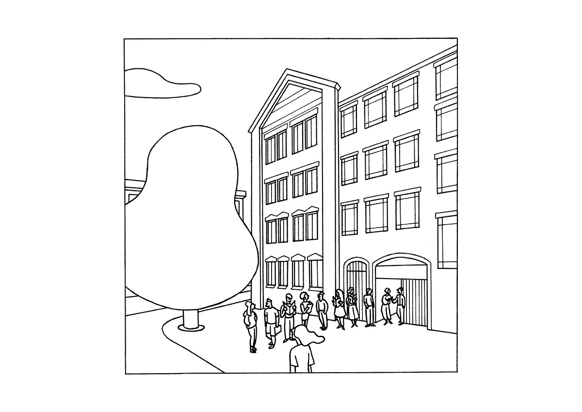 HACKNEY, ink fineliner on paper, 21 x 15 cm, 2019