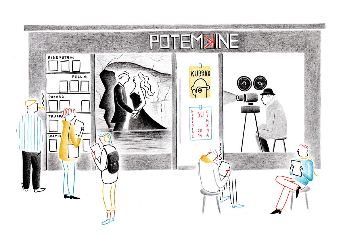 POTEMKINE, pencils and fineliners on paper, 29,7 x 21 cm, 2014