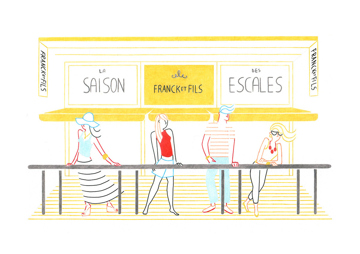 FRANCK ET FILS, pencils and fineliners on paper, 29,7 x 21 cm, 2015