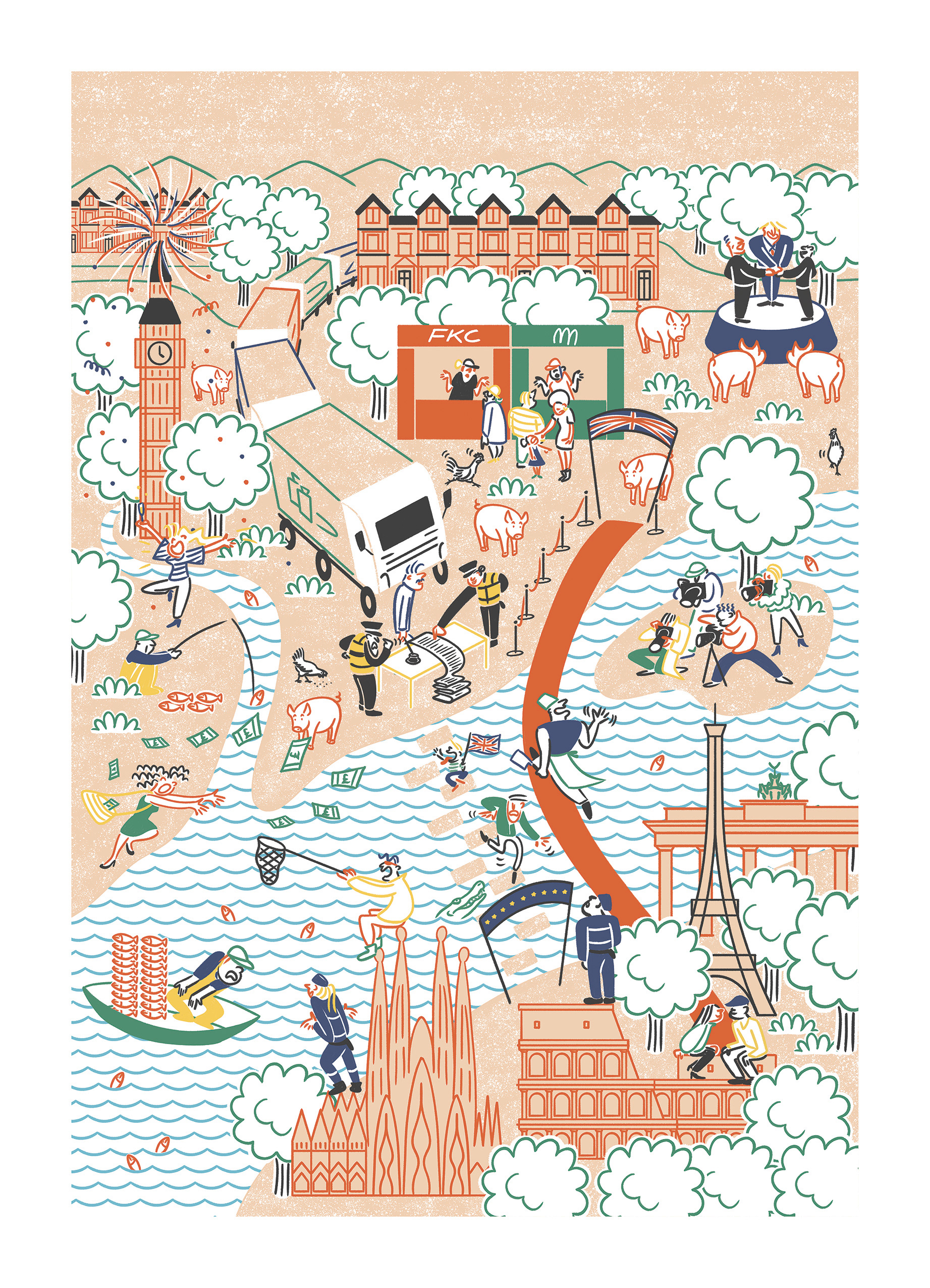 HAPPY BIRTHDAY BREXIT, limited edition print, 55 x 80 cm, 2024