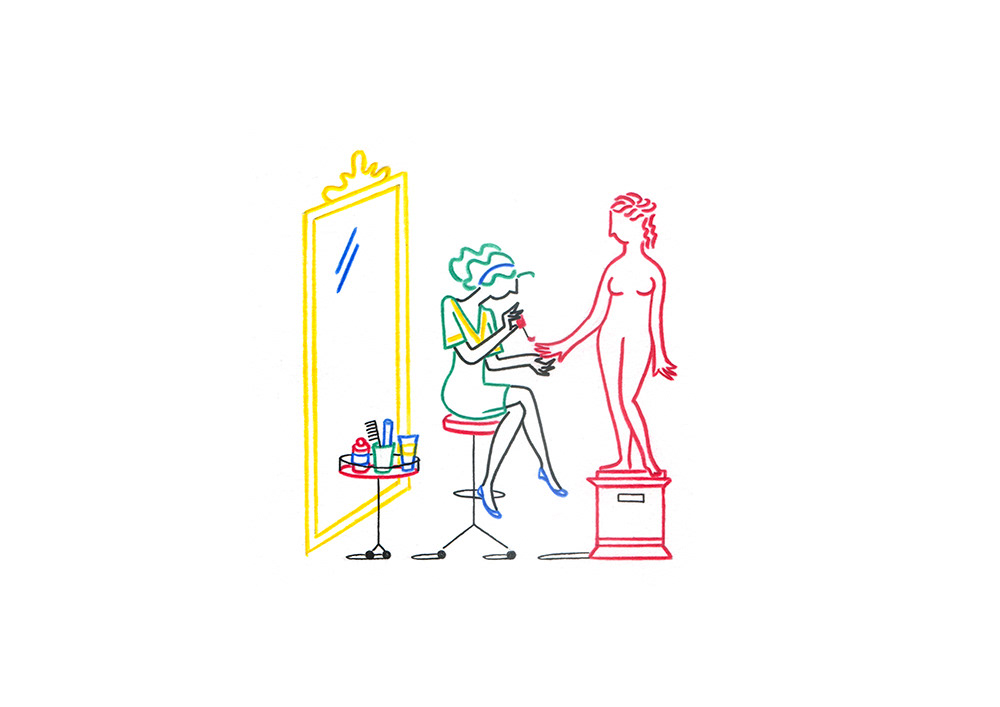 ART RESTORER, pencils and ink fineliner on paper, 21 x 15 cm, 2017