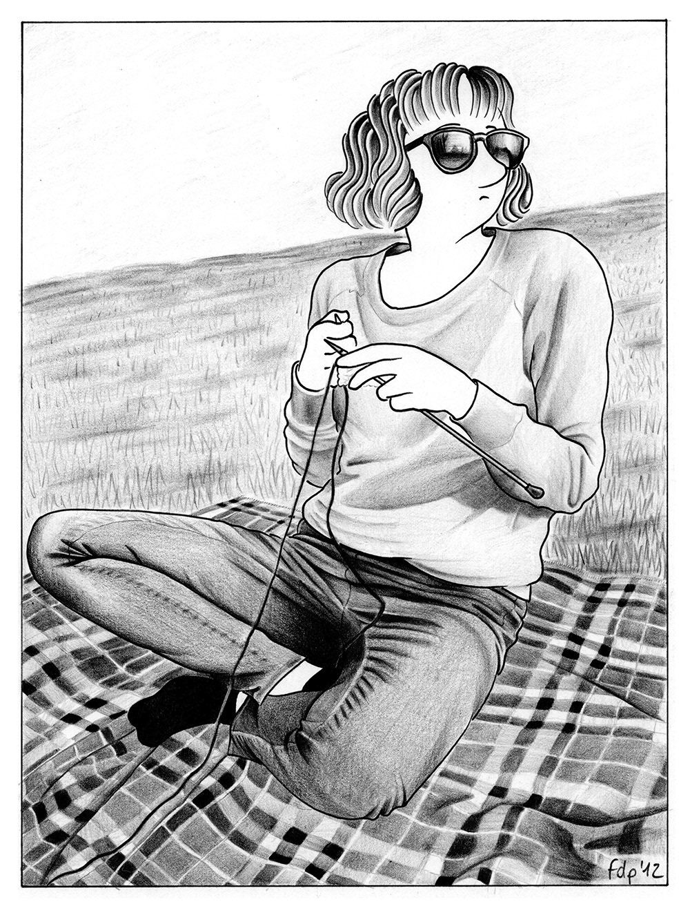 LE TRICOT, ink fineliners and pencils on paper, 21 x 29,7 cm, 2012