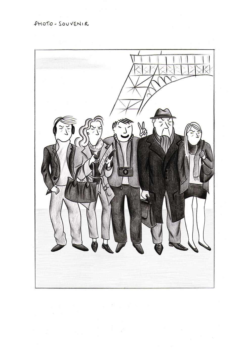 PHOTO-SOUVENIR, pencils and fineliners on paper, 21 x 29,7 cm, 2013