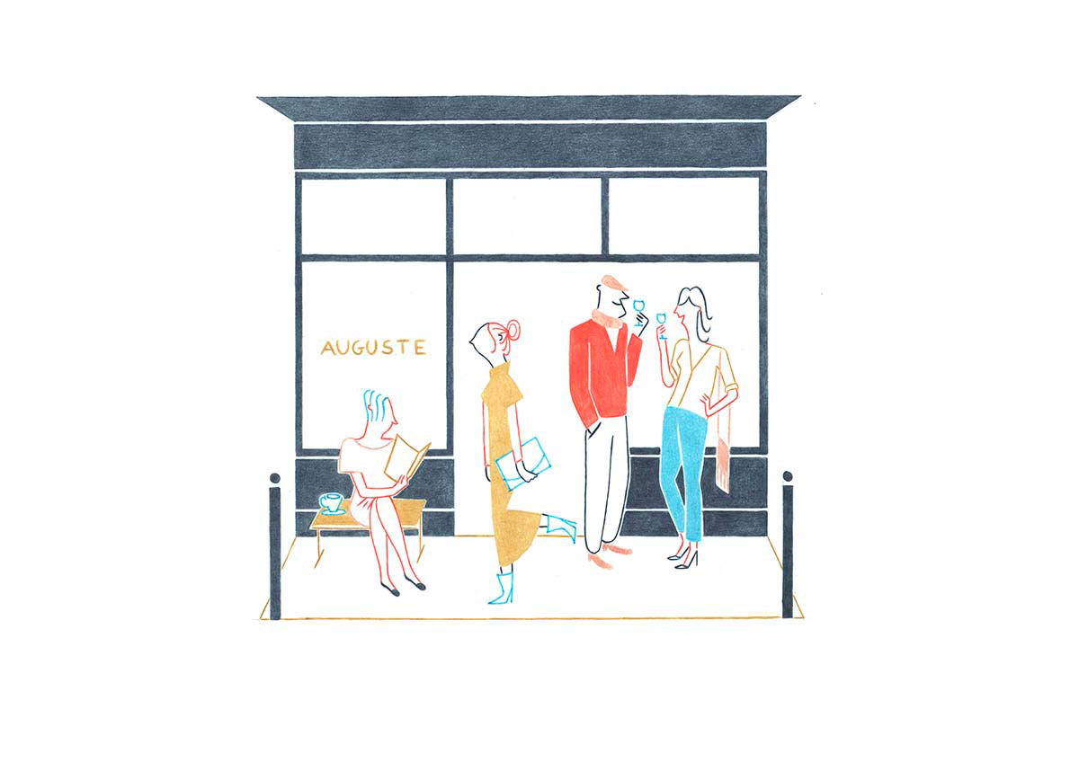 AUGUSTE, pencils and fineliners on paper, 29,7 x 21 cm, 2015