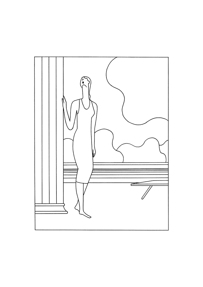 MERIGGIO, ink fineliners on paper, 15 x 21 cm, 2018