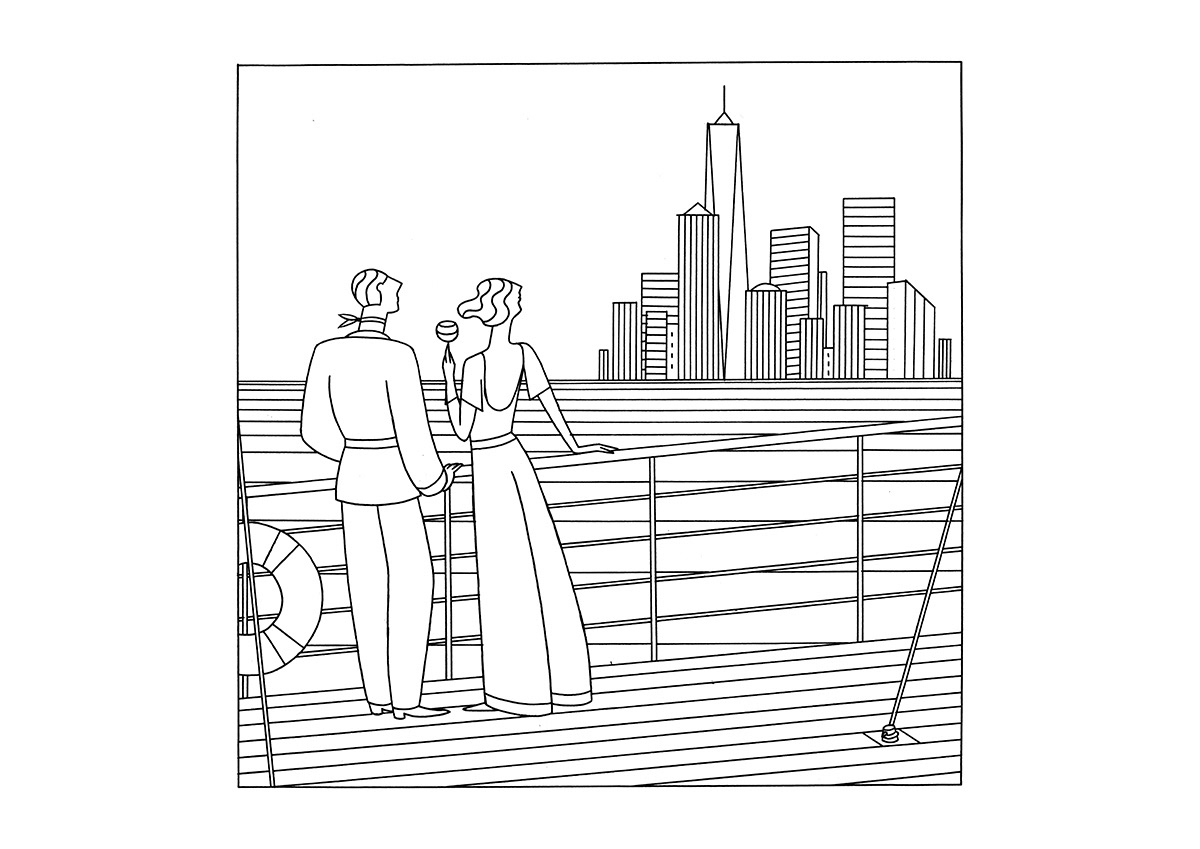 THE HORIZON, ink fineliner on paper, 29,7 x 21 cm, 2017