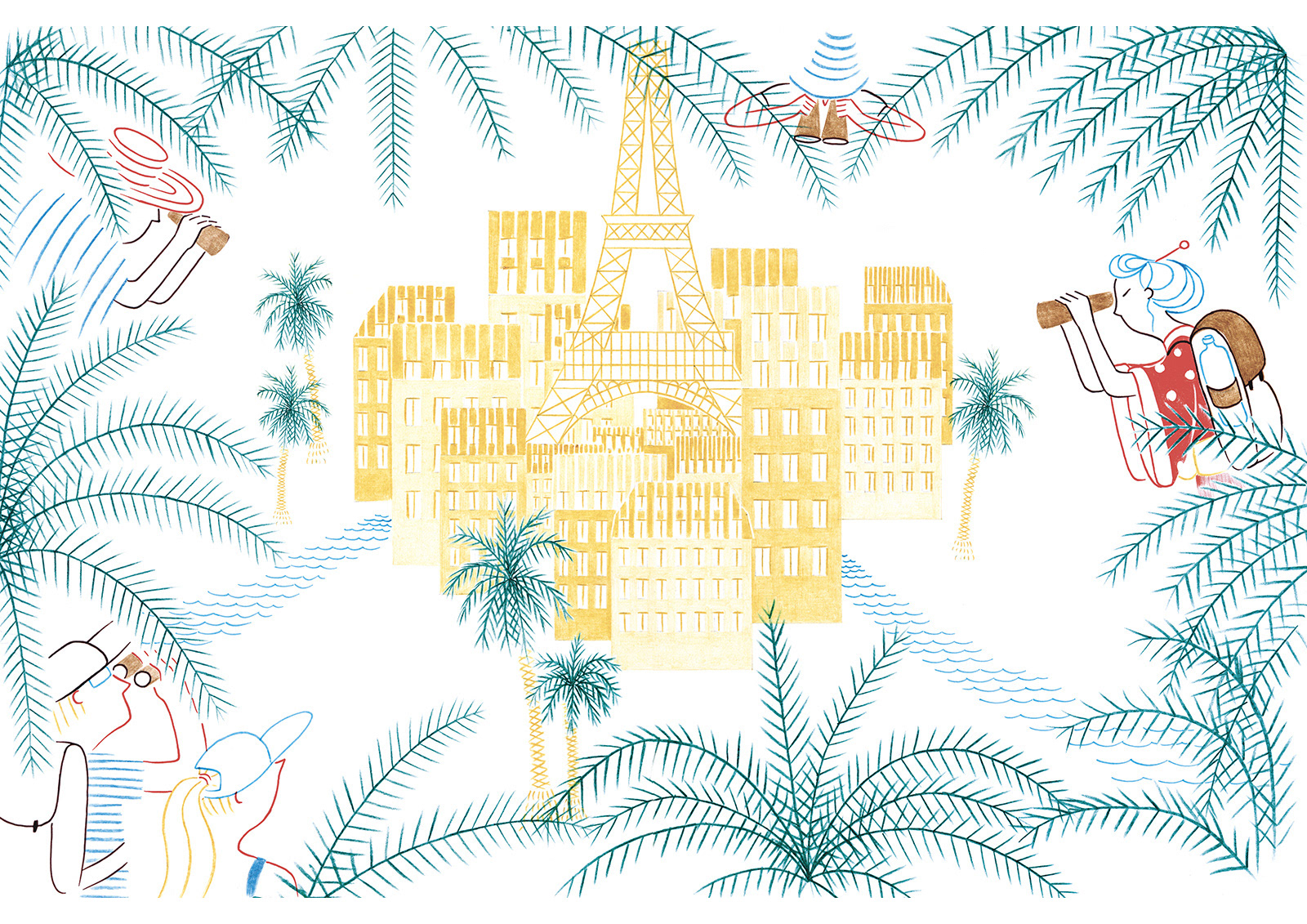 PARIS ELDORADO, pencils and fineliners on paper, 42 x 29,7 cm