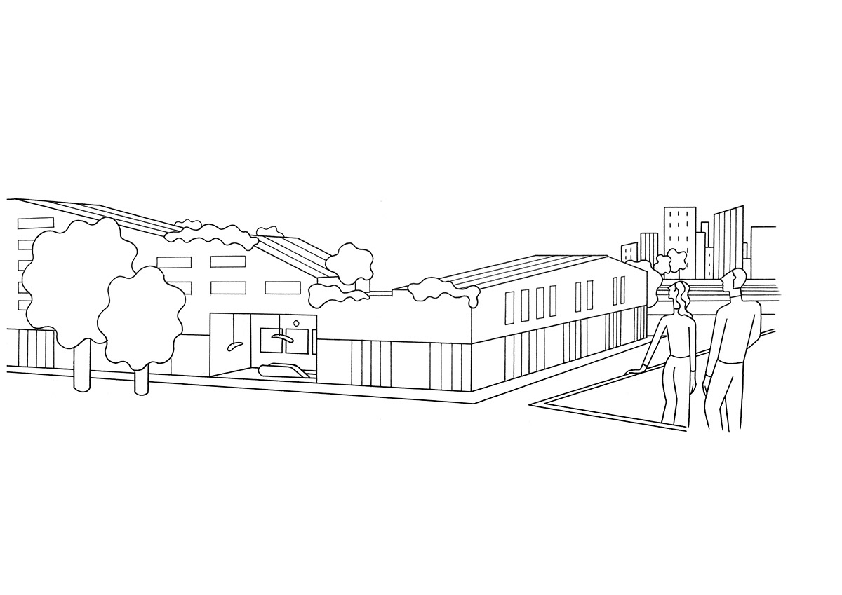 FROM THE TERRACE 2, ink fineliner on paper, 29,7 x 21 cm, 2018