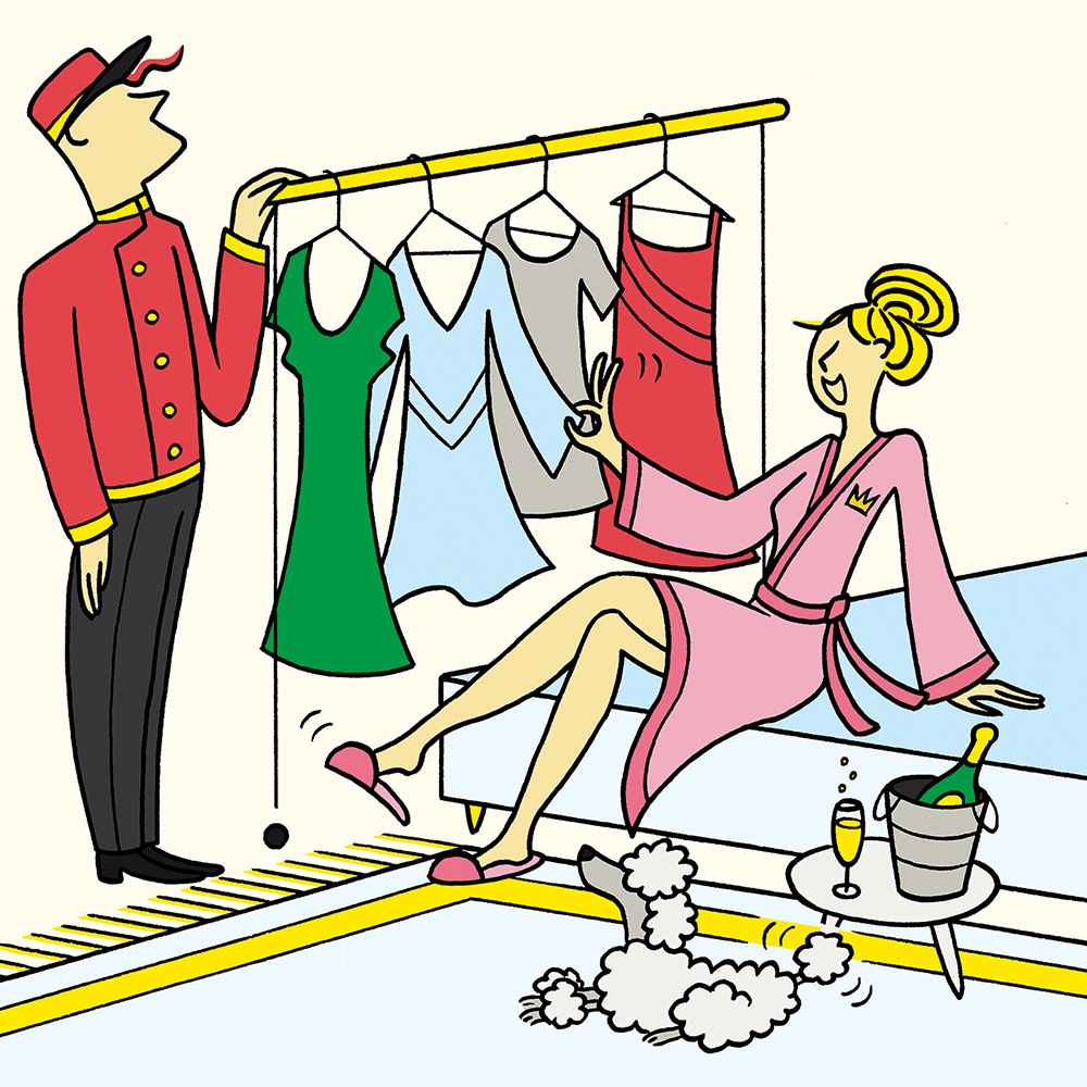 Perks in luxury hotels: Shopping in your own room