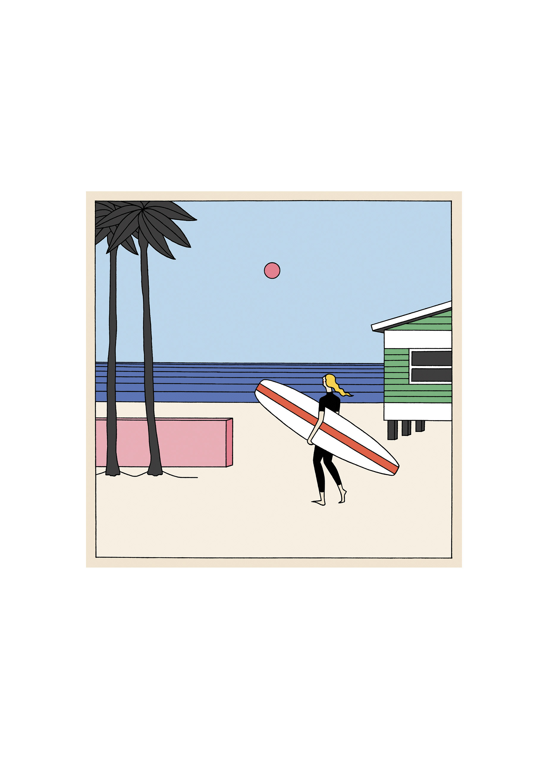 THE BEACH, limited edition print, 55 x 80 cm, 2024