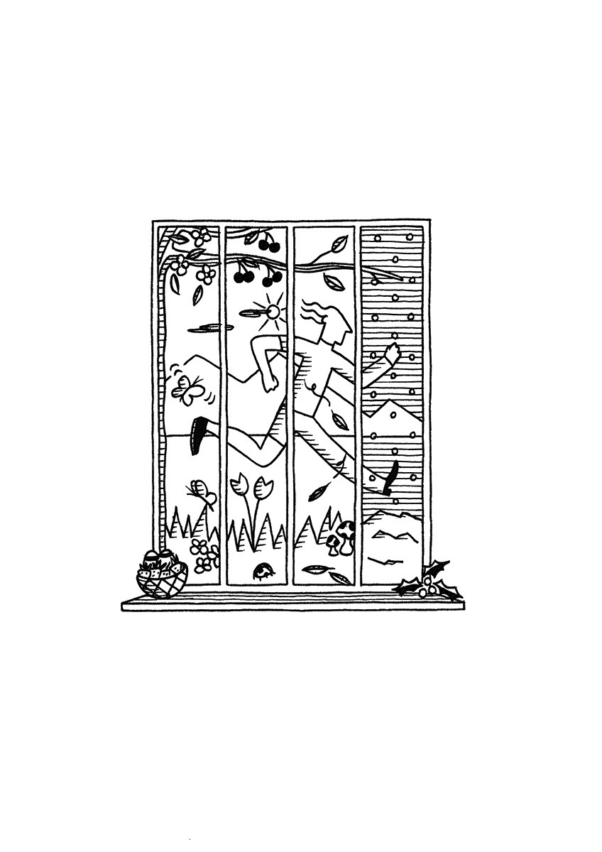 LIVING IN THE SEASONS, ink fineliners on paper, 15 x 21 cm, 2017