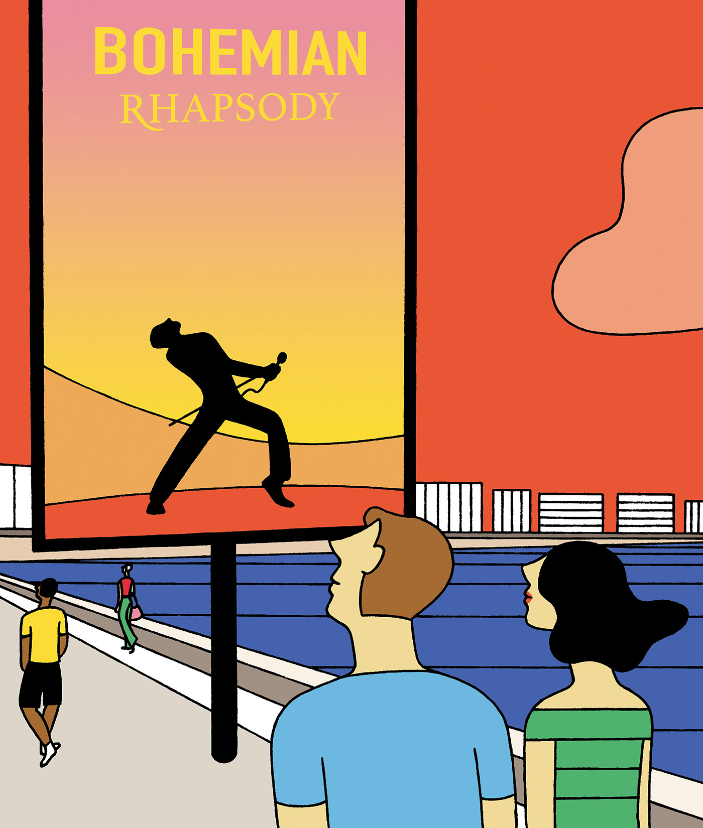 BOHEMIAN RHAPSODY, ink fineliners on paper and digital coloration, 15 x 21 cm, 2019