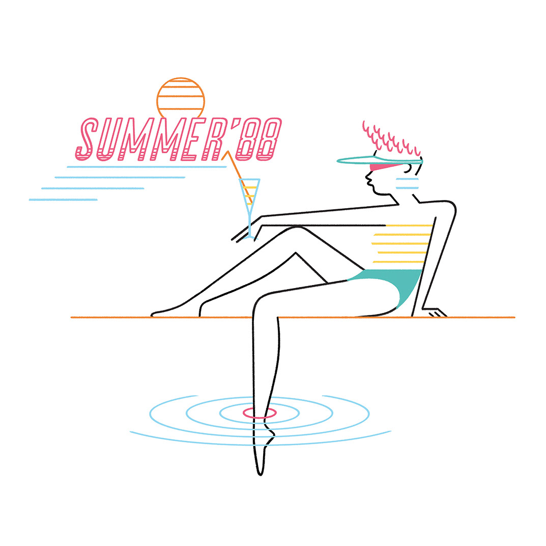 LA PISCINE, digital brushes, 2023