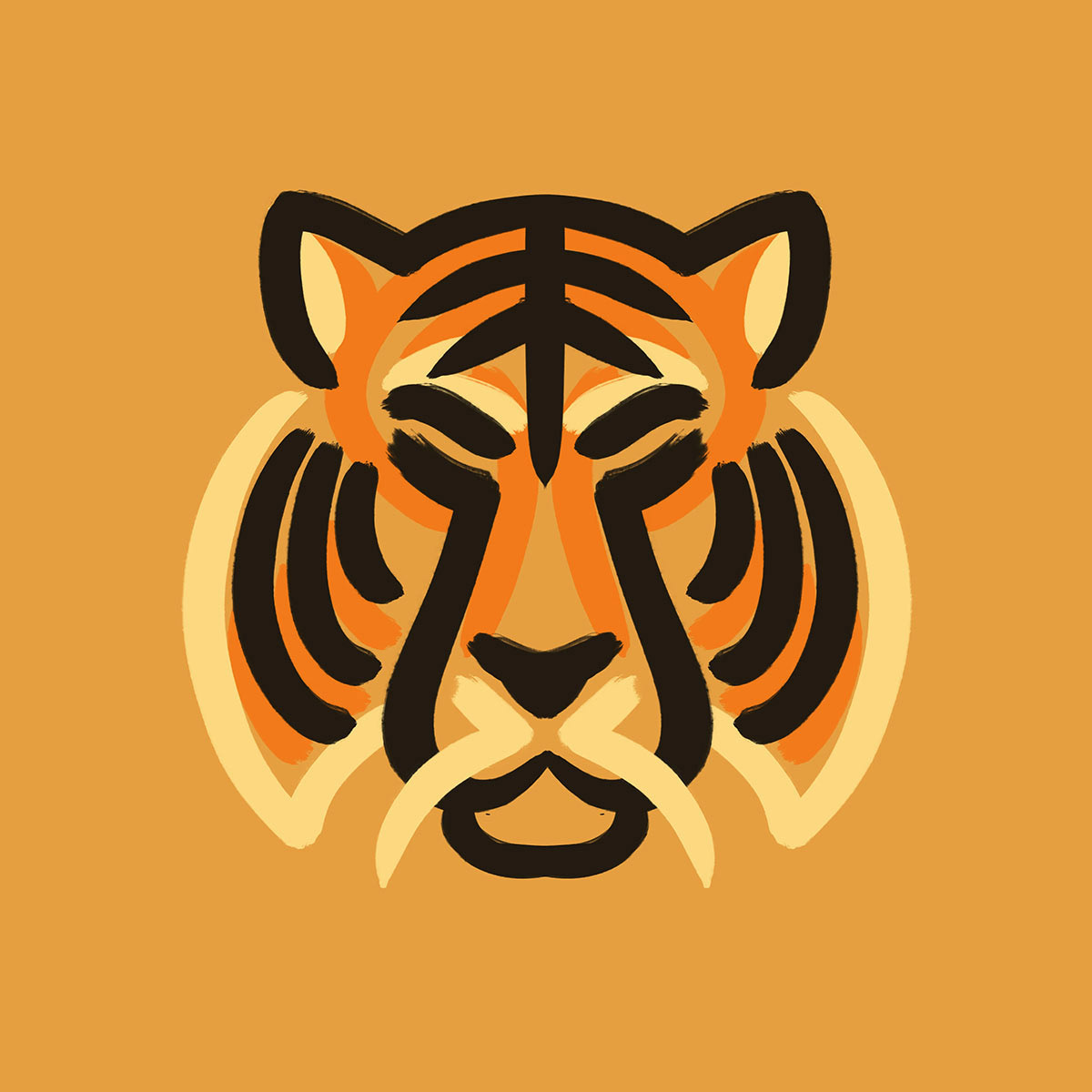 TIGER, digital brushes, 2021