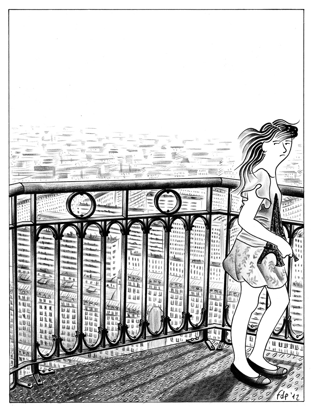 LA TOUR, ink fineliners and pencils on paper, 21 x 29,7 cm, 2012
