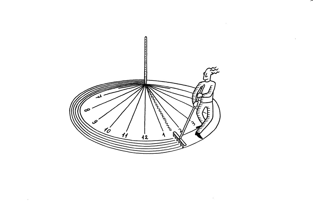 WORKING LESS TO LIVE MORE, ink fineliners on paper, 21 x 15 cm, 2017