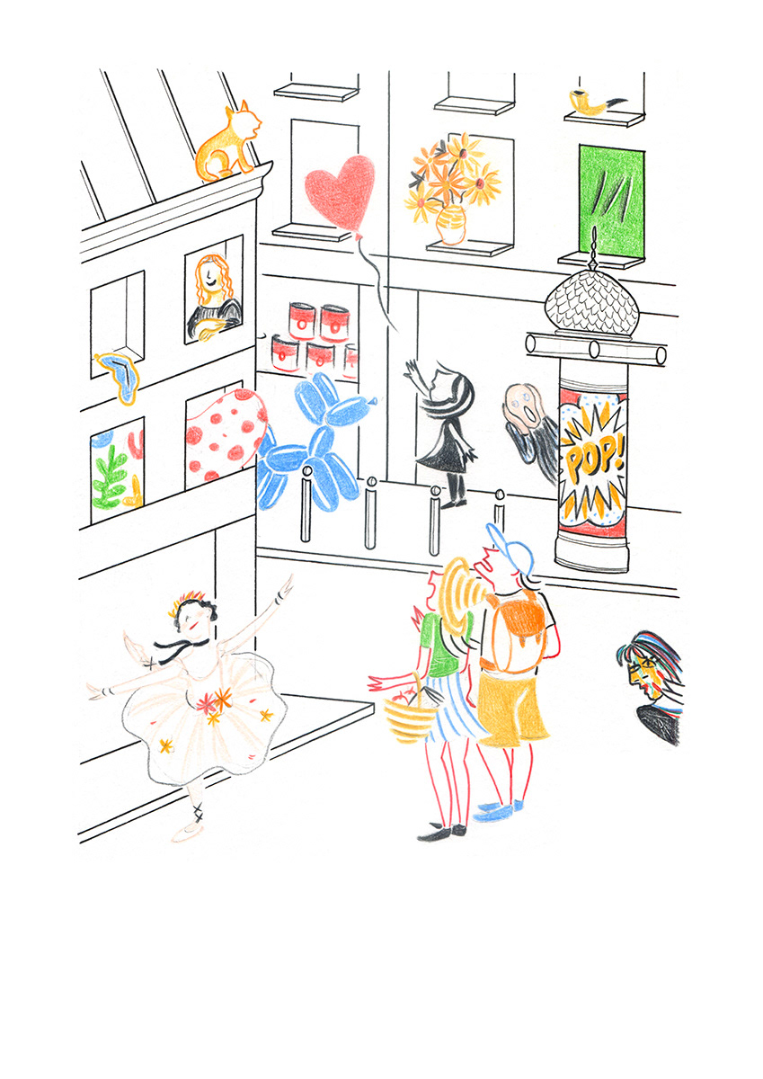 PARIS ARTY, pencils and fineliners on paper, 21 x 29,7 cm, 2016