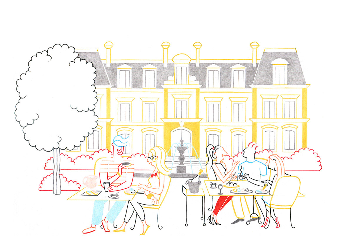 HOTEL SAINT JAMES, pencils and fineliners on paper, 29,7 x 21 cm, 2015