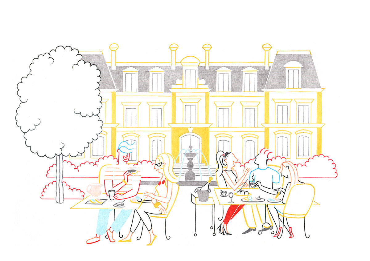 HOTEL SAINT JAMES, pencils and fineliners on paper, 29,7 x 21 cm, 2015