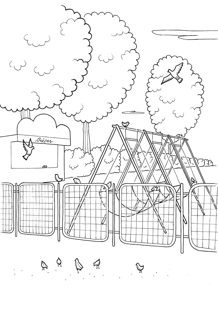BATIGNOLLES, ink fineliners on paper, 21 x 29,7 cm, 2015