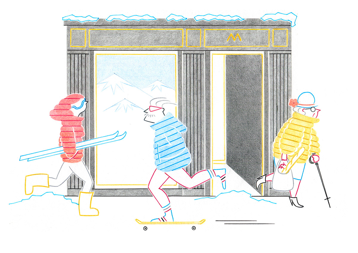 M, pencils and fineliners on paper, 29,7 x 21 cm, 2016