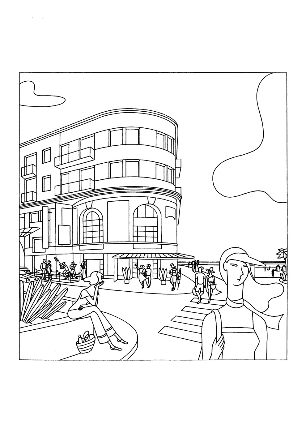 CINÉMA EMERAUDE, ink fineliner on paper, 21 x 29,7 cm, 2019