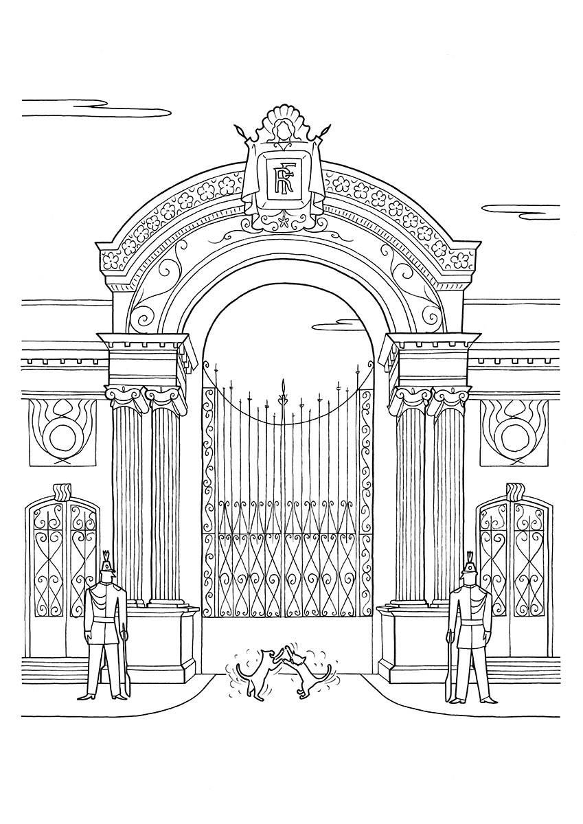 L'ÉLYSÉE, ink fineliners on paper, 21 x 29,7 cm, 2015