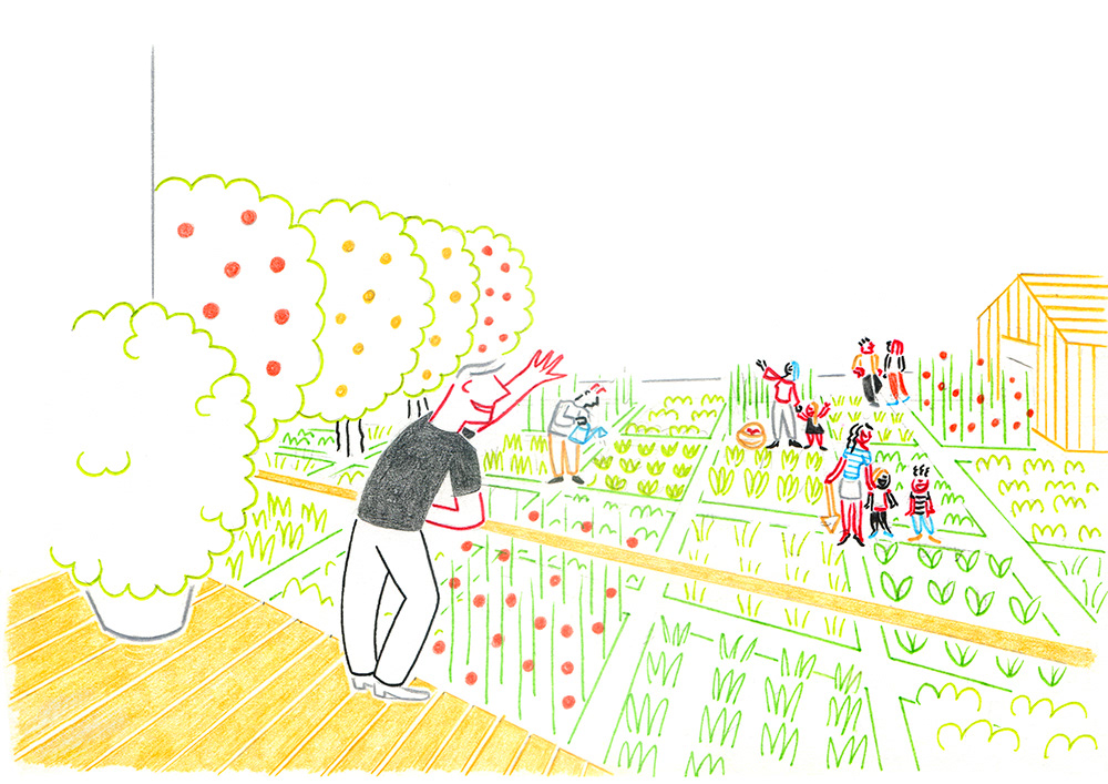 URBAN GARDEN, pencils and fineliners on paper, 21 x 15 cm, 2018​​​​​​