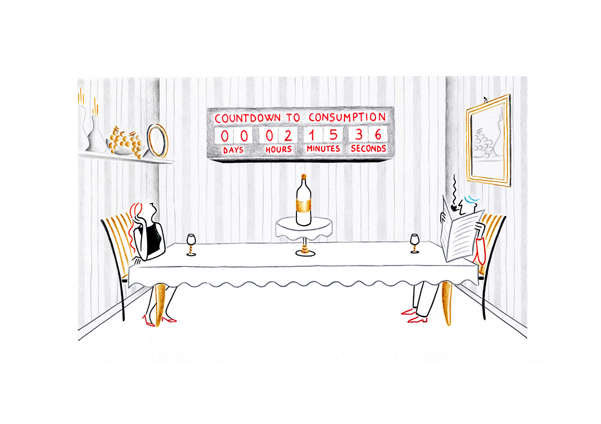 COUNTDOWN TO CONSUMPTION, pencils and fineliners on paper, 29,7 x 21 cm, 2014