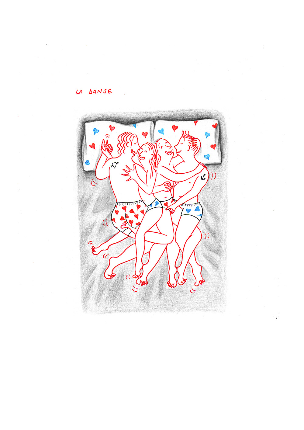 LA DANSE, pencils and fineliners on paper, 21 x 29,7 cm, 2012
