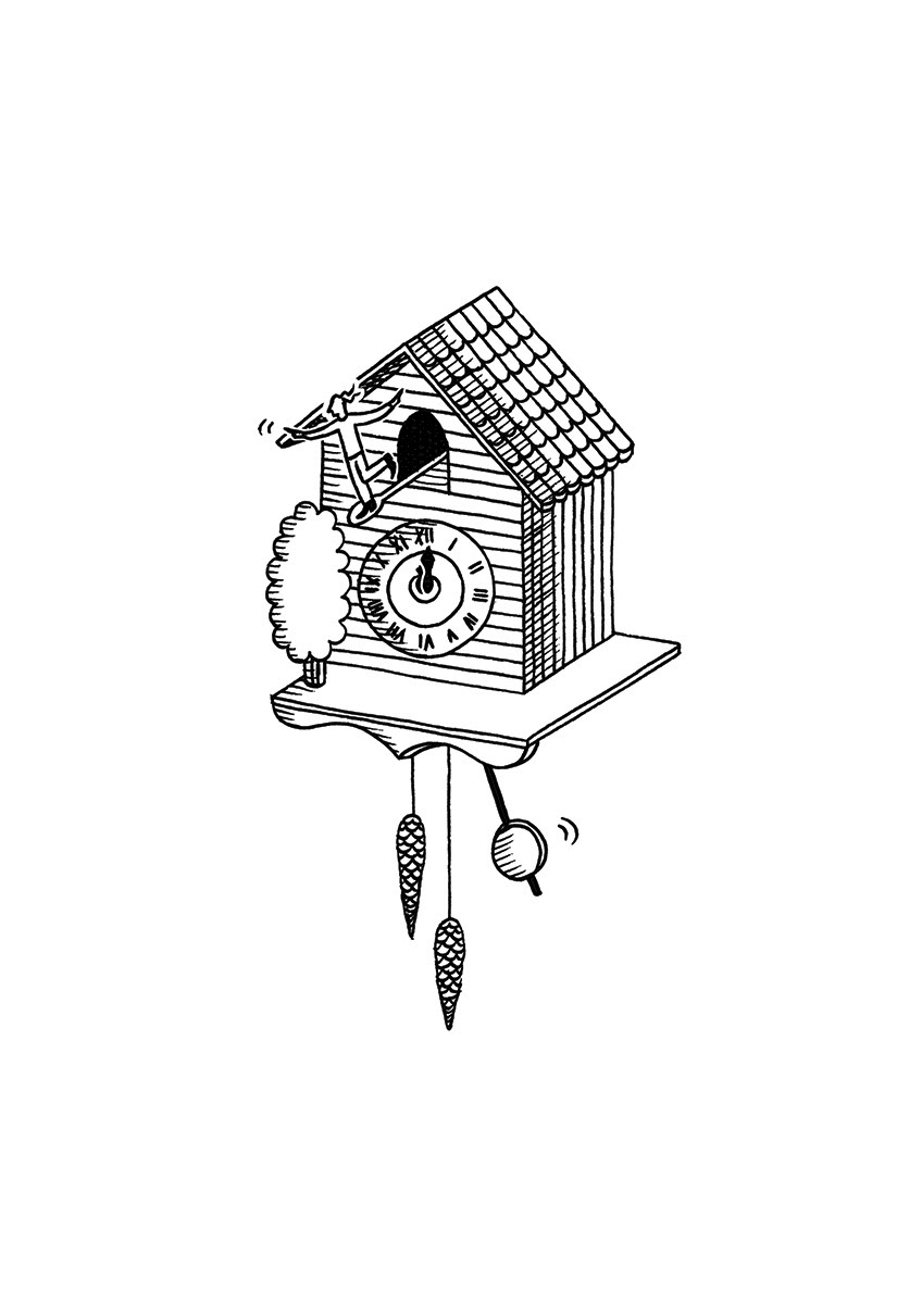 LIVING IN THE PRESENT, ink fineliners on paper, 15 x 21 cm, 2017