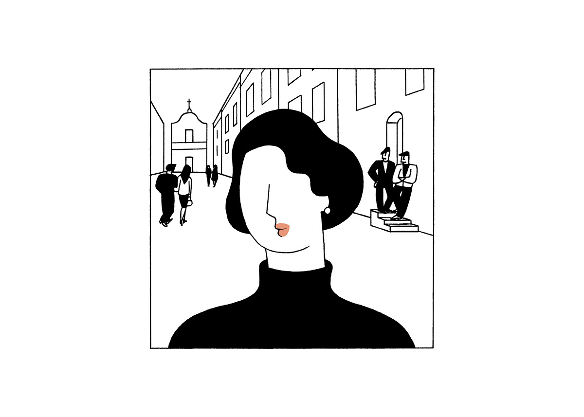 FRANCA VIOLA, ink fineliner and brush pen on paper, 21 x 15 cm​​​​​​​​​​​​​​, 2018