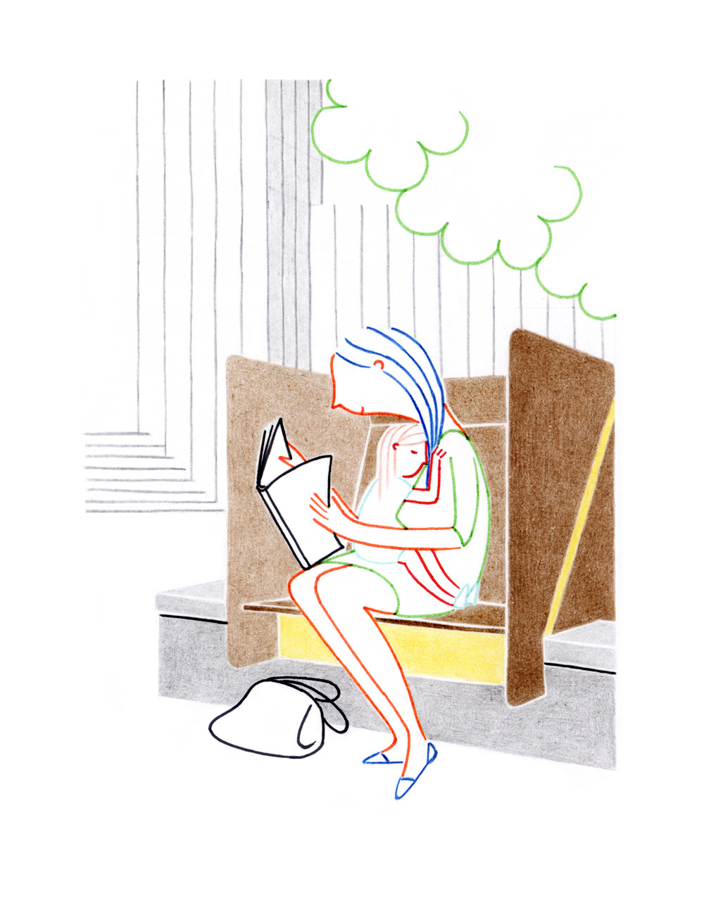 EN APARTÉ, pencils and fineliners on paper, 15 x 21 cm, 2014