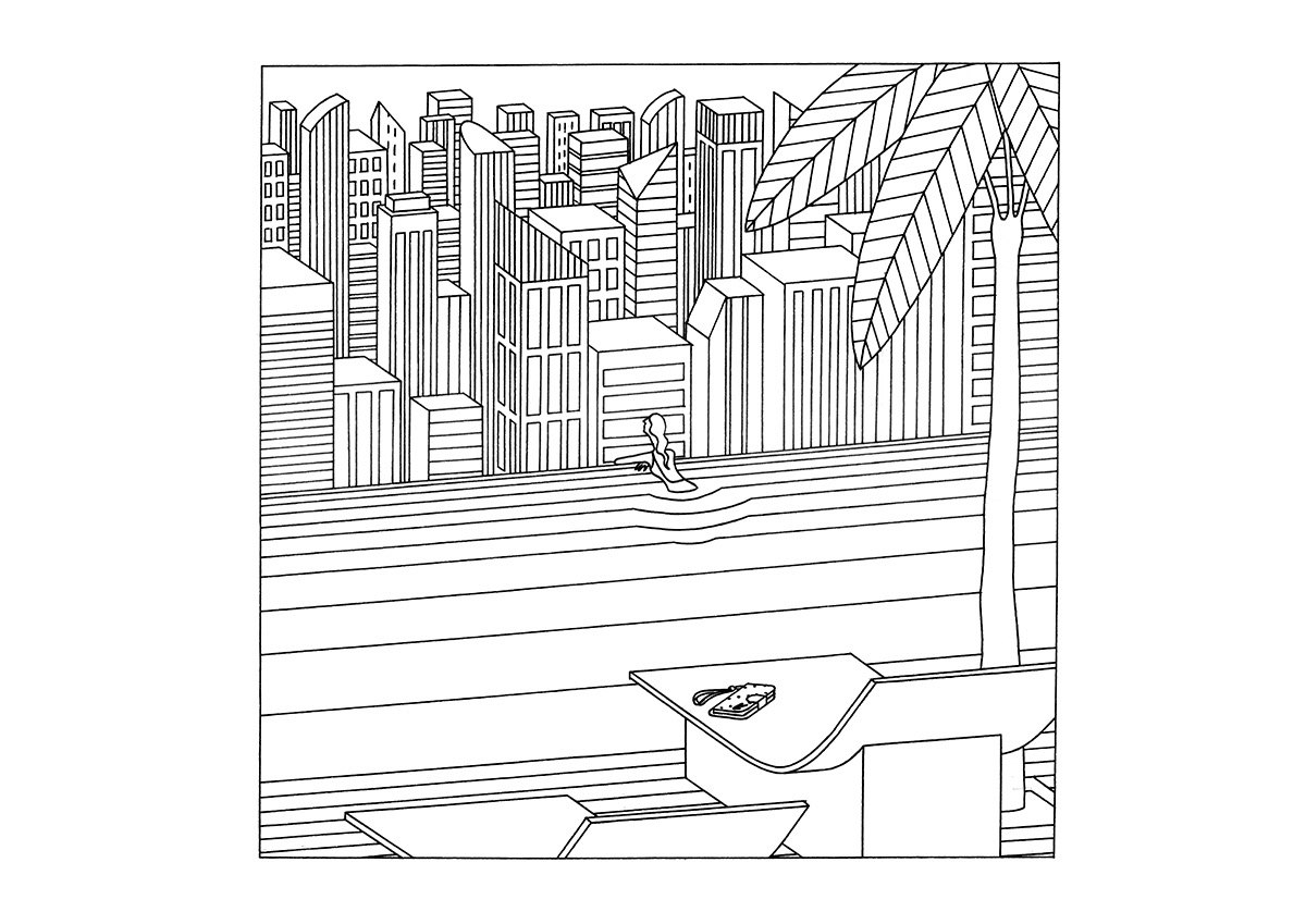 SWIMMING POOL, ink fineliner on paper, 29,7 x 21 cm, 2017