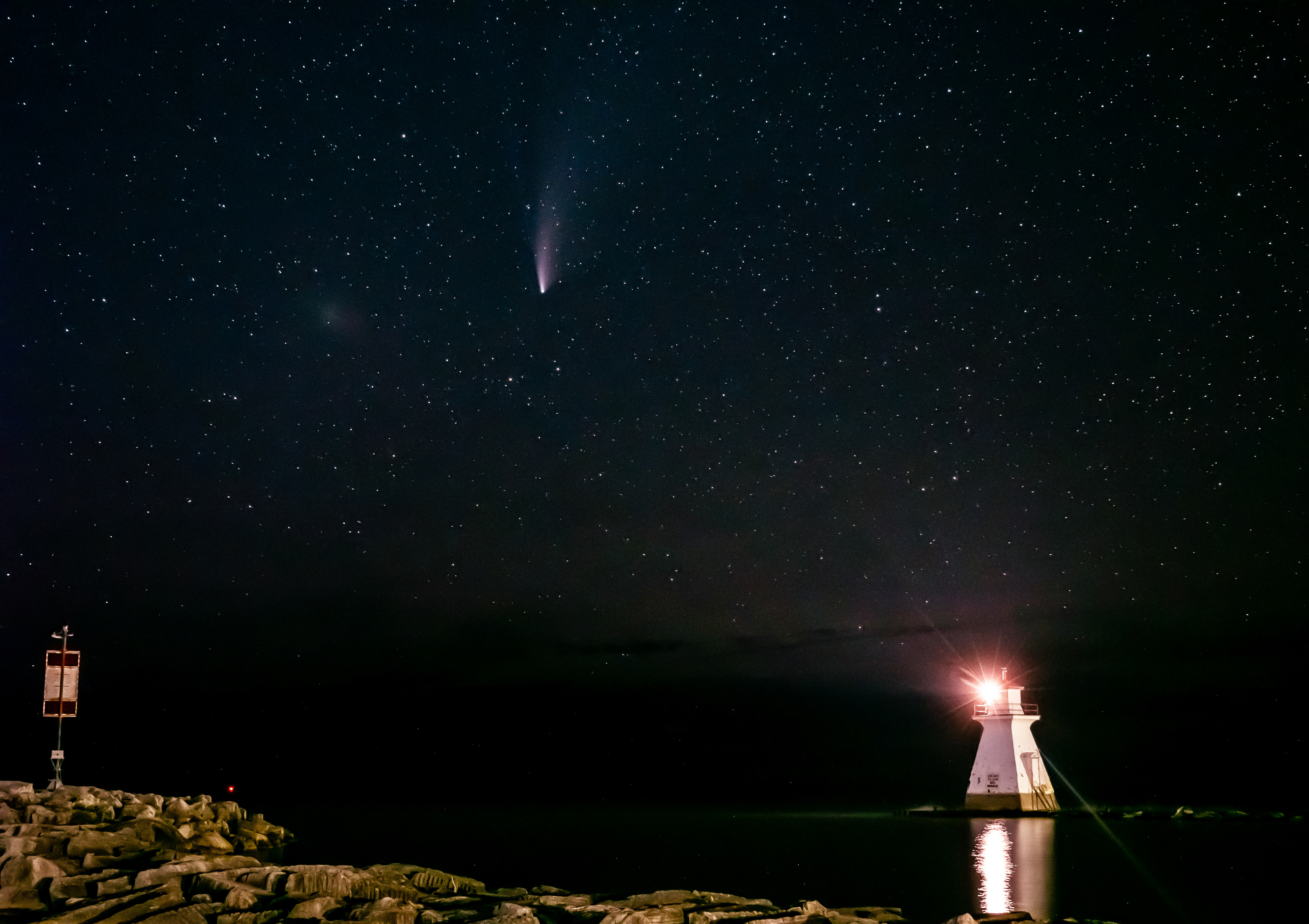 Comet Neowise over Lake Huron