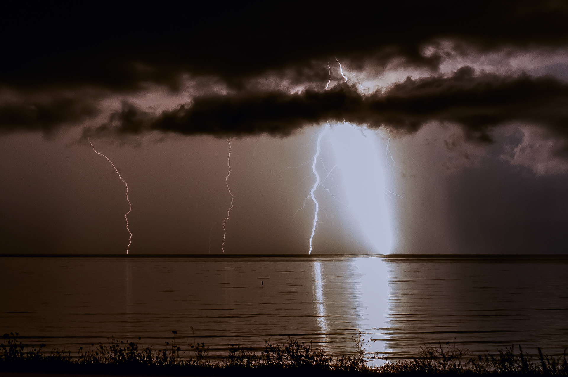 Lightning over Miramichi Bay