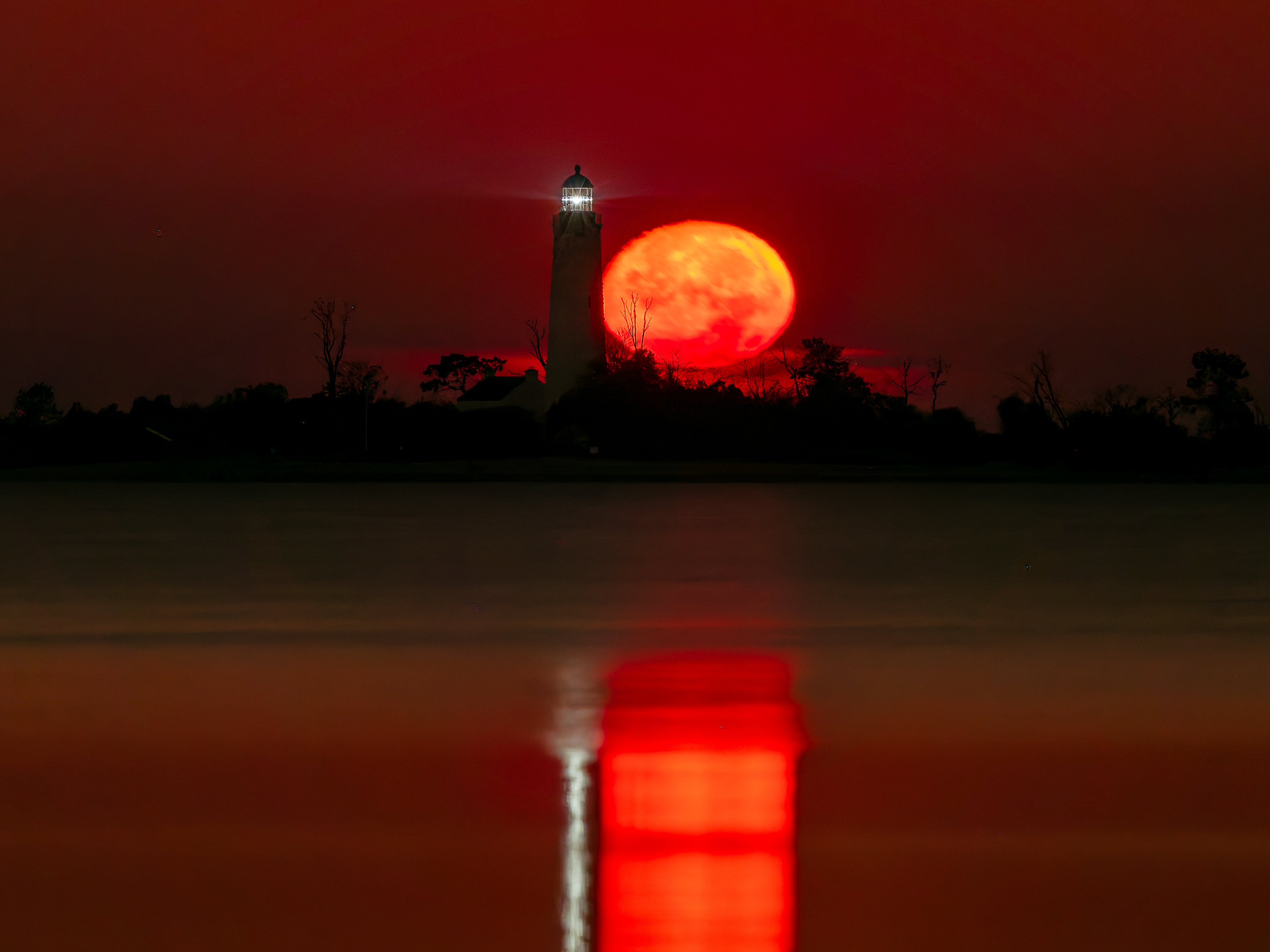 Chantry Lighthouse Full Moon A