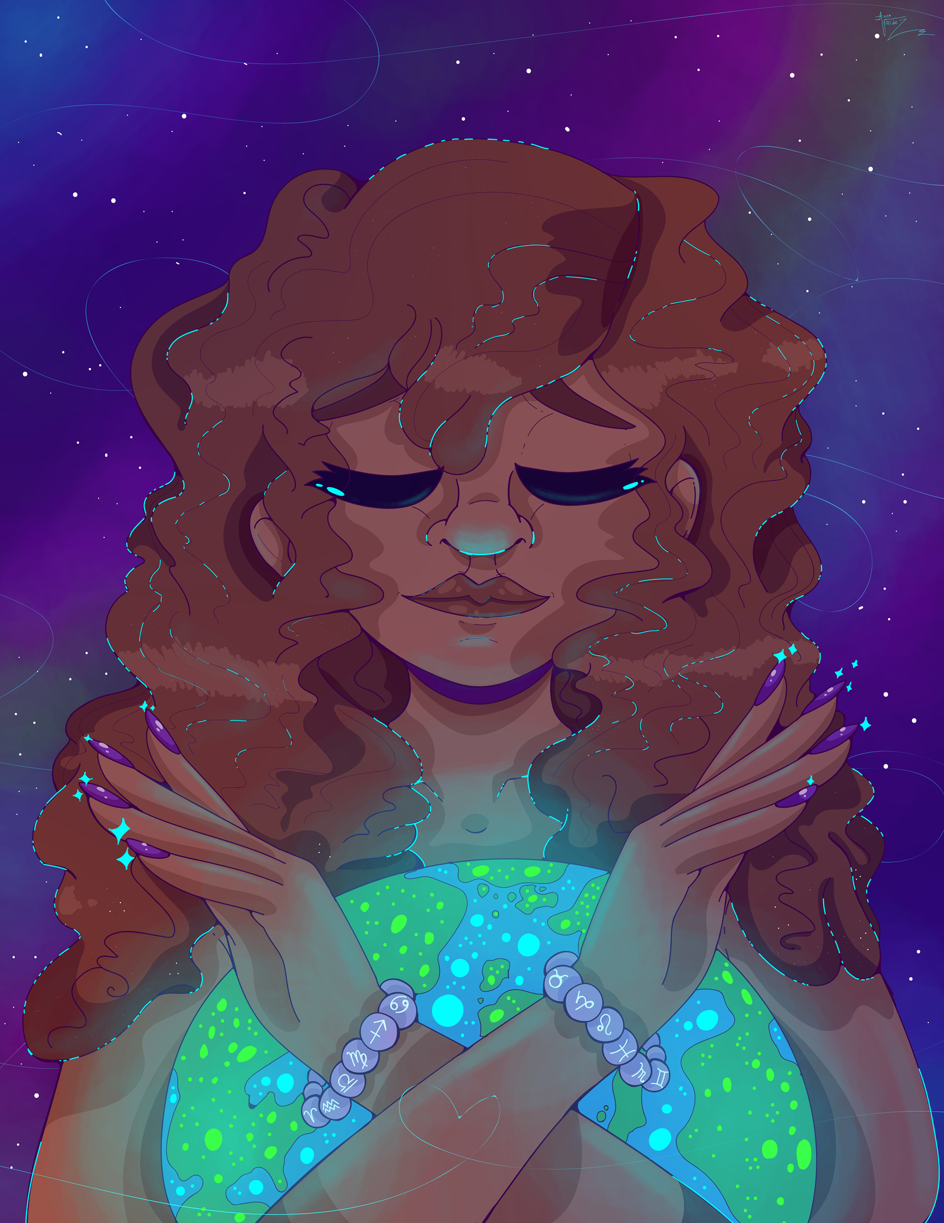 The world is in her hands.