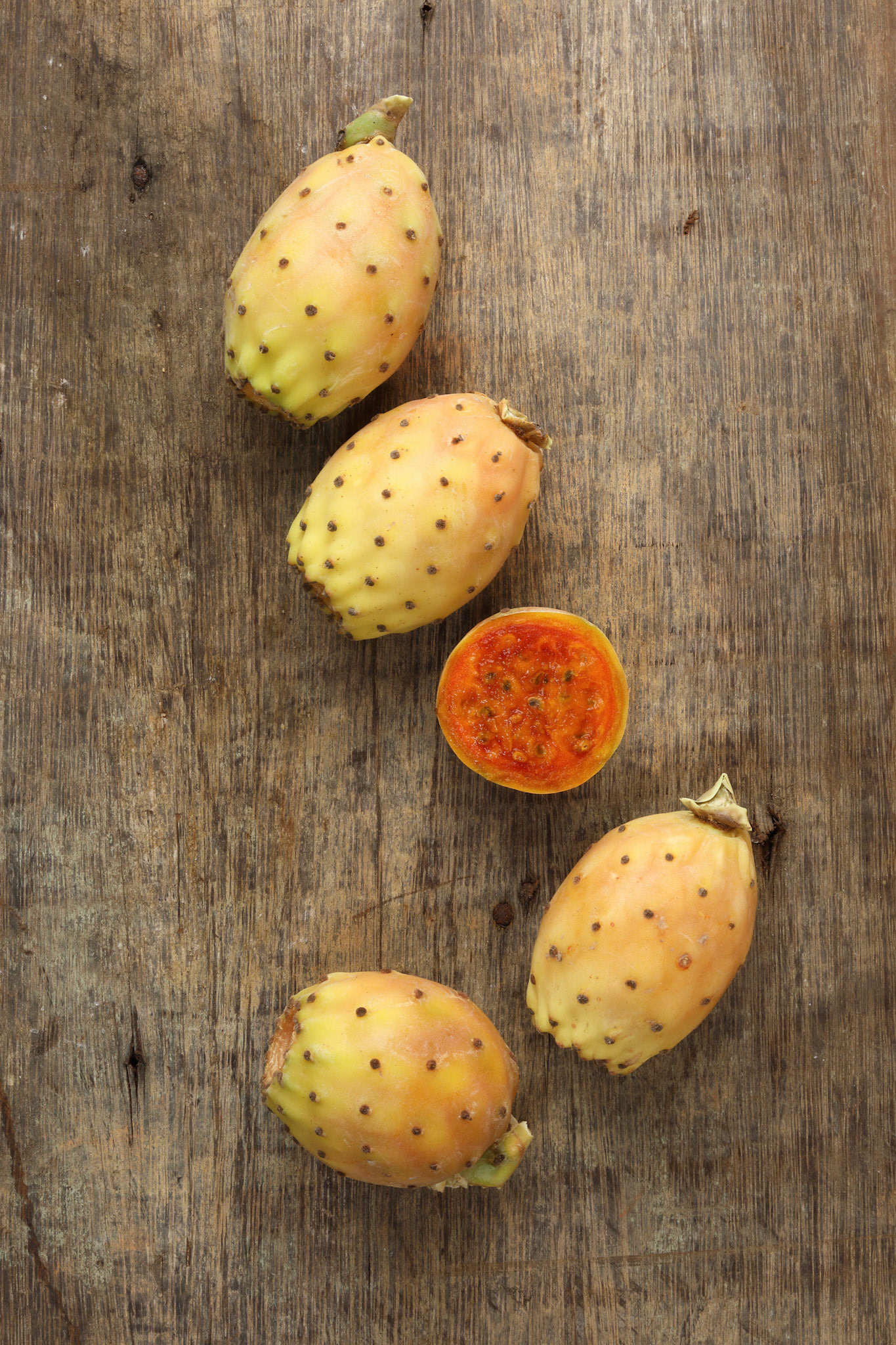 Yellow Orange Cactus Fruit Prickly Pear thorny juicy