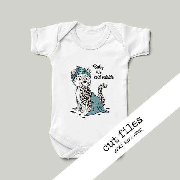 snow leopard cut file Schneeleopard Plotterdatei