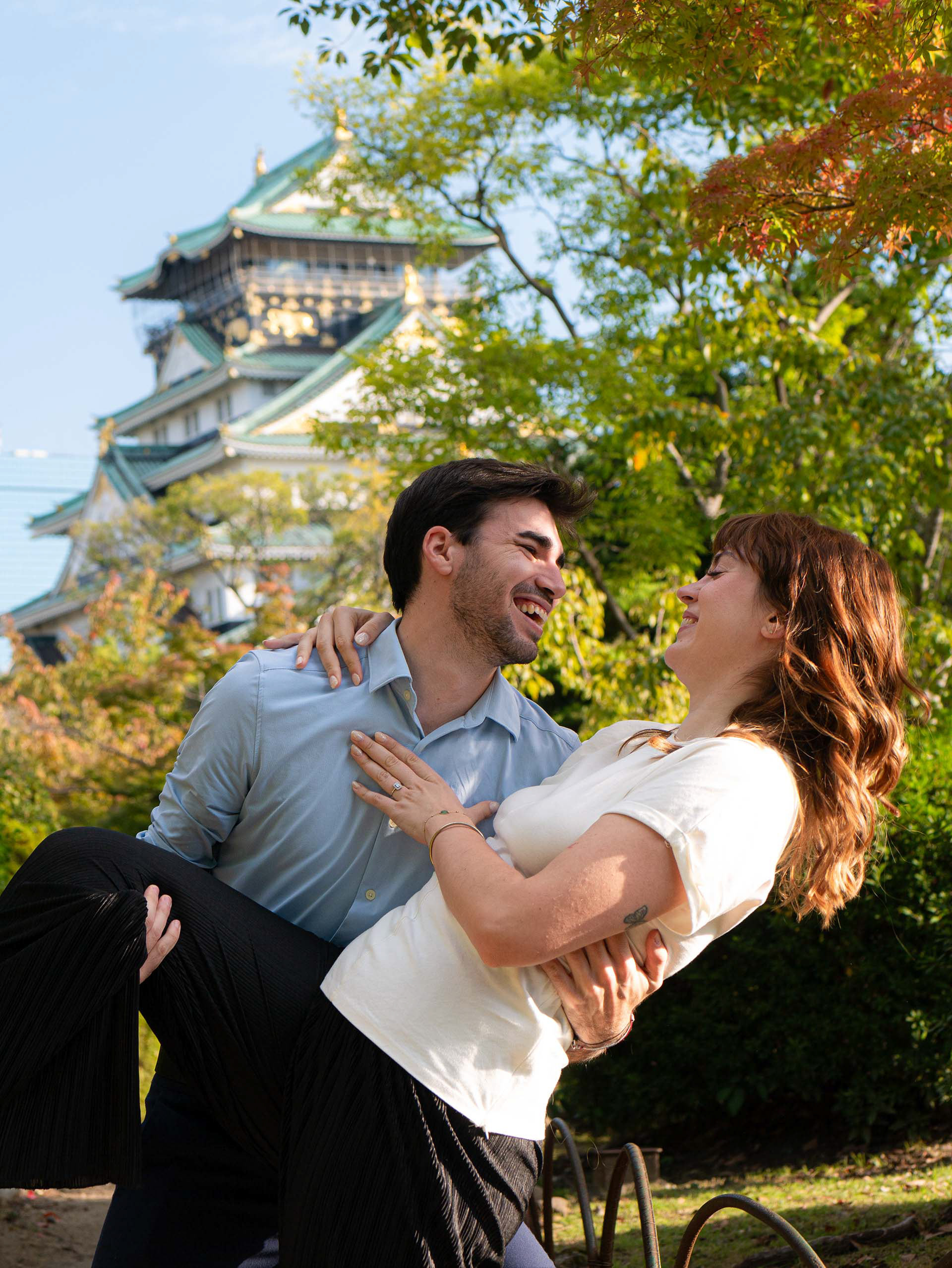 Romantic couple photoshoot for European clients in Osaka, shot by Paren Creates