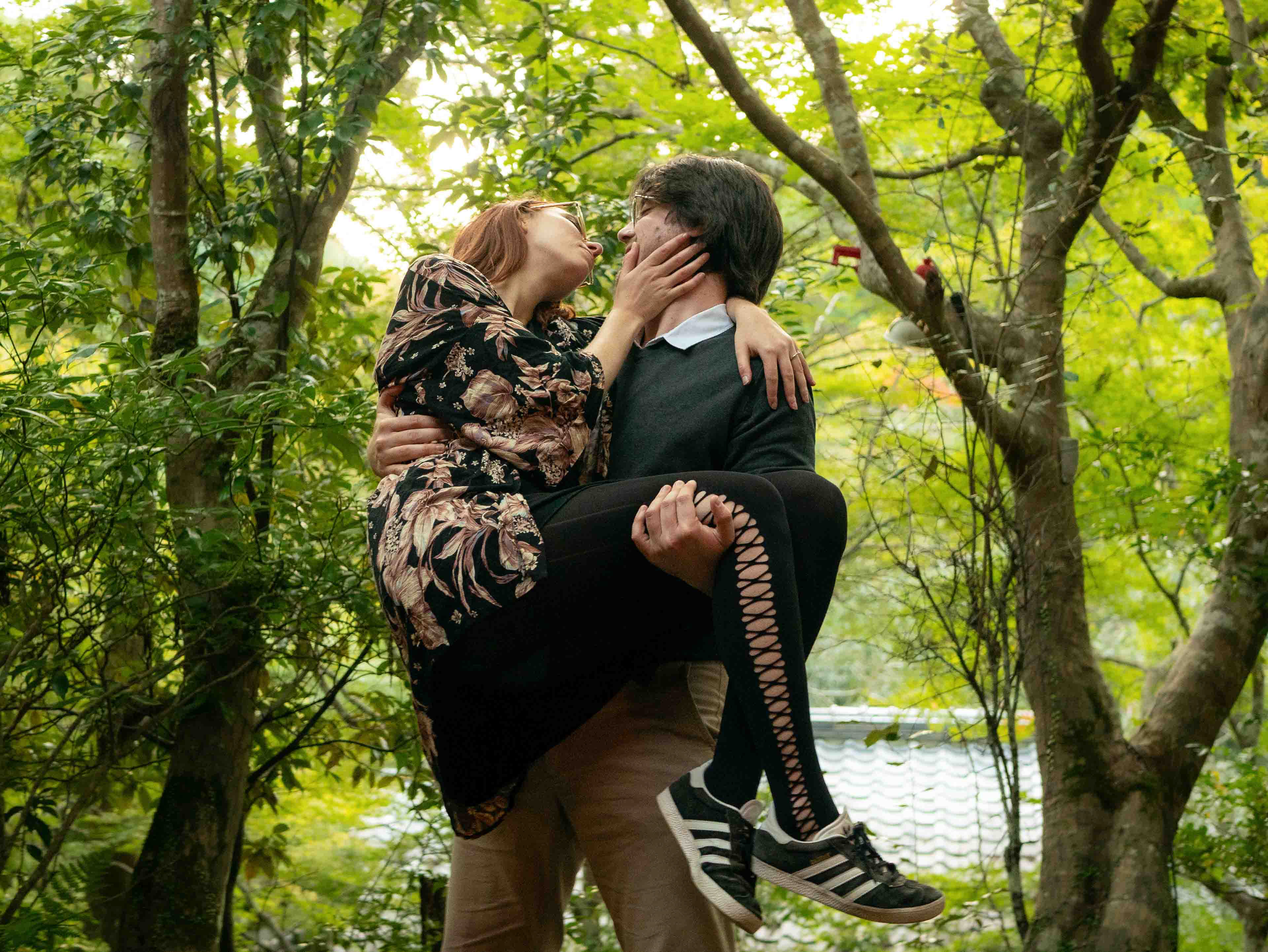 Romantic couple photoshoot for European clients in Kyoto, shot by Paren Creates