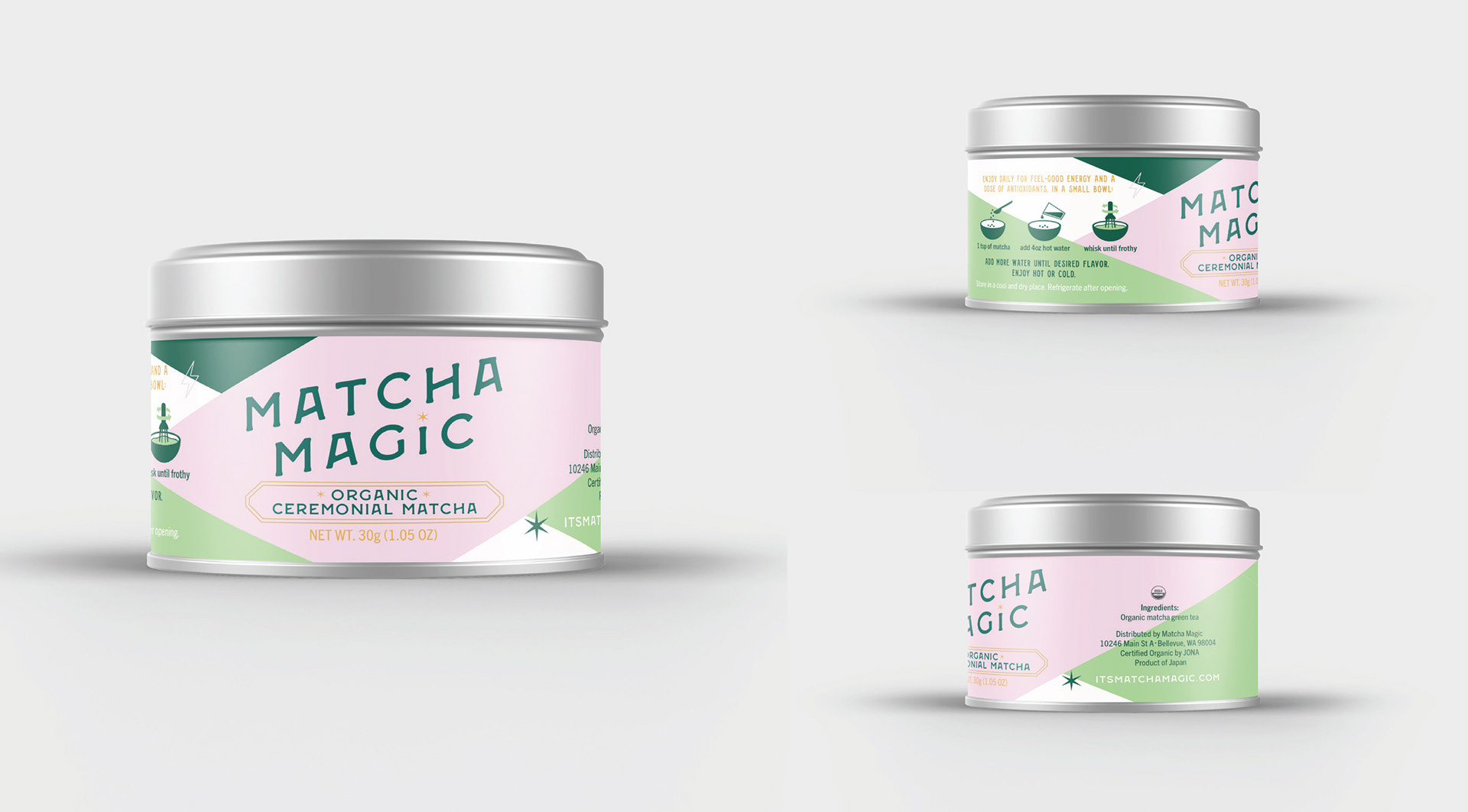 design mock of tin label