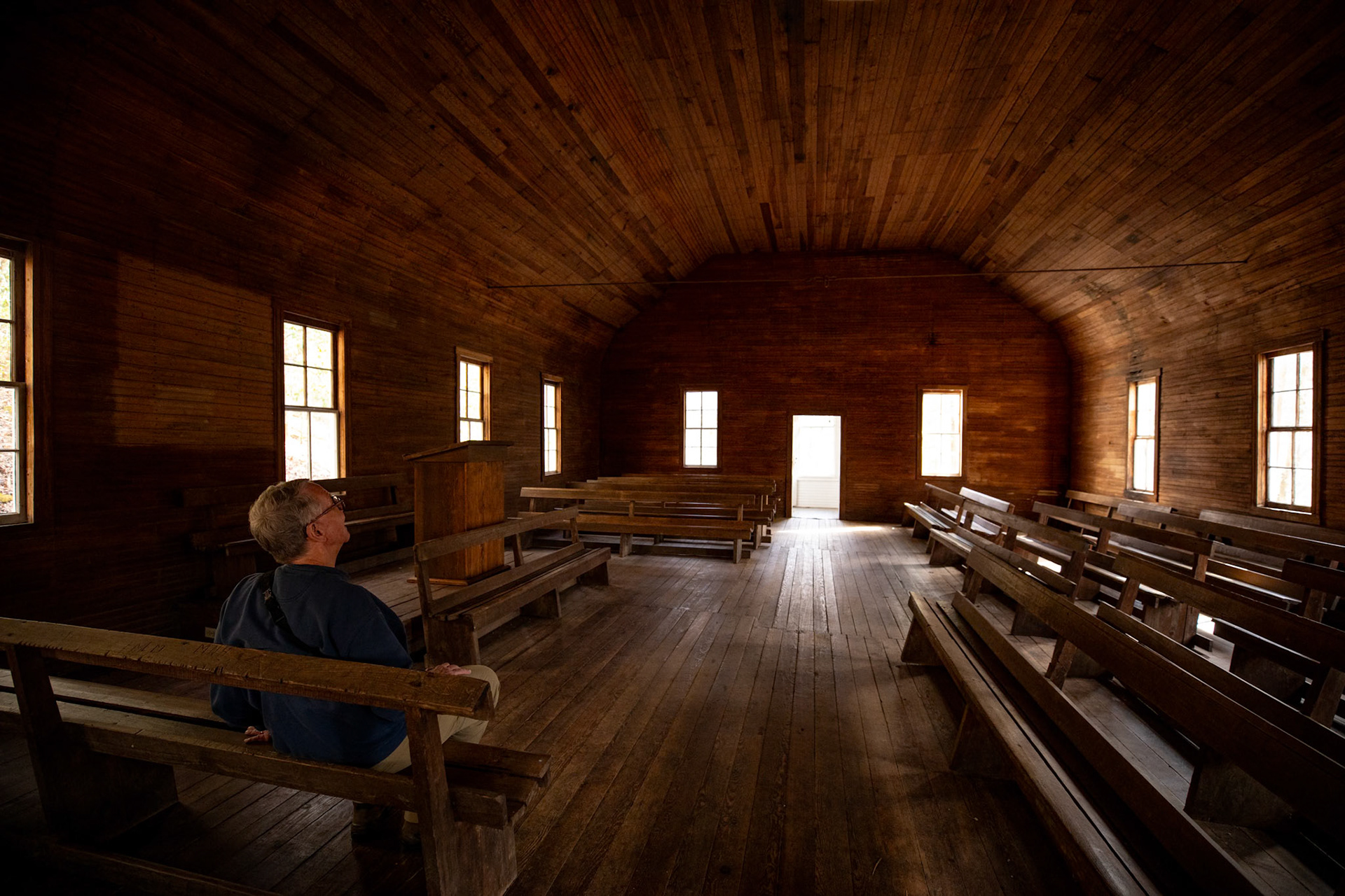 Lufty Baptist Church, Established 1836, Reconstructed 1912, Smokemont Campground Road, Great Smoky Mountains National Park, February 24, 2026