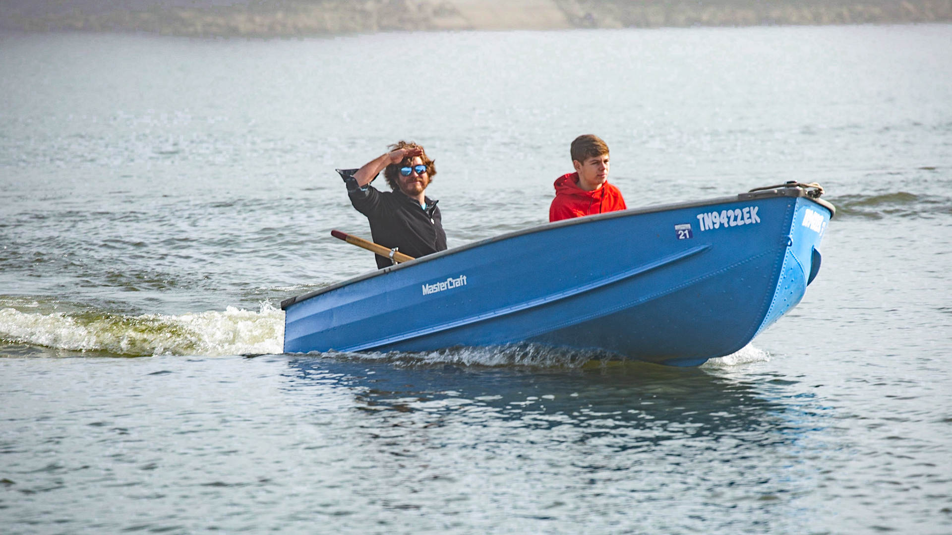 For a Christmas Day surprise, Mark took his nephew Trever for a ride on the boat Trever helped paint all one afternoon.