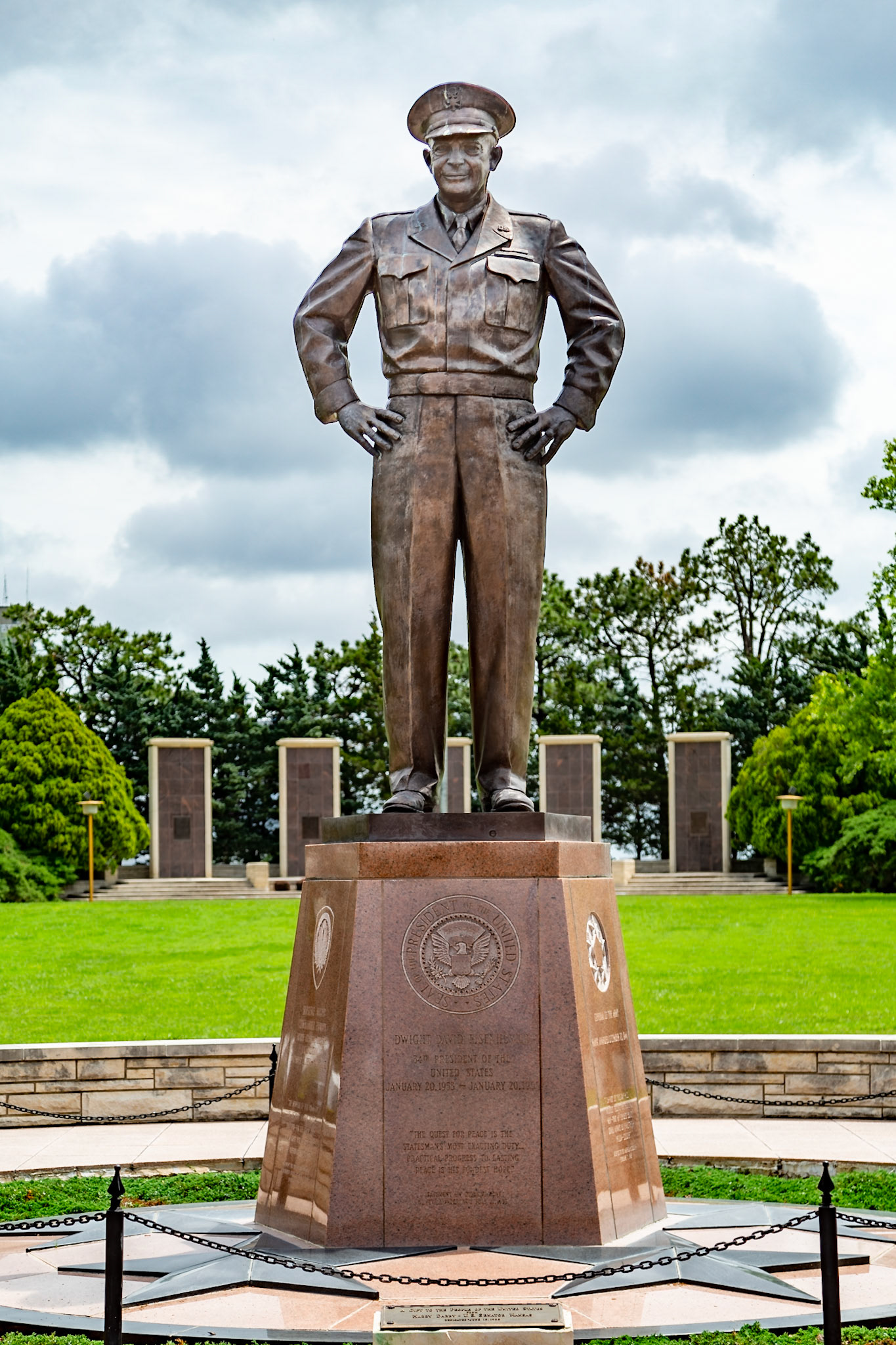 Dwight D. Eisenhower Presidential Library and Musum - As a kid, I remember my father saying he had been a Democrat all his life, but he was going to vote for Eisenhower because he believed it would be best for the country.  Sometime later, maybe several times, I asked why we need two political parties.  I never got an answer that made sense to me - from Dad or anyone else.  I eventually determined that I was not going to affiliate with any pollical party.  I never have, although I have often had the sense that people around me thought I had.  My presidential elections record is my evidence, including two independent candidates - when I believed an independent candidate might actually demonstrate meaningful strength.  I have always had reasons that made sense for me at the time.  In retrospect, I see that some of my votes were based on faulty information and/or assumptions.  Nevertheless, I endeavor to remember Dad saying he believed Eisenhower would be best for the country.