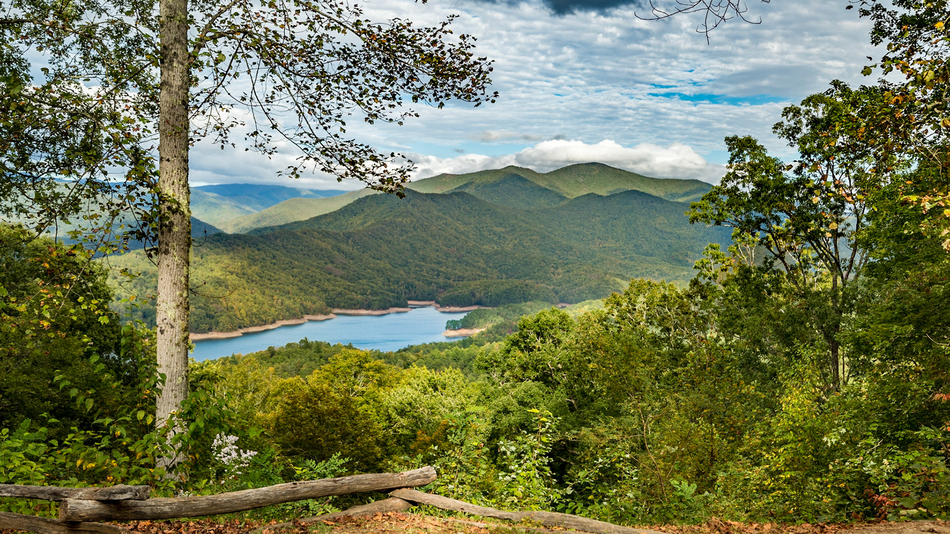 October 6, 2017 Christie was out of town for her forty-fifth high school class reunion.  I went on a drive for photography, just as fall color started to show.  It was a good day for this kind of trip, with good landscapes and a few vintage cars at First Baptist Church in Farragut, followed by the Cherohala Skyway and Fontana Dam.