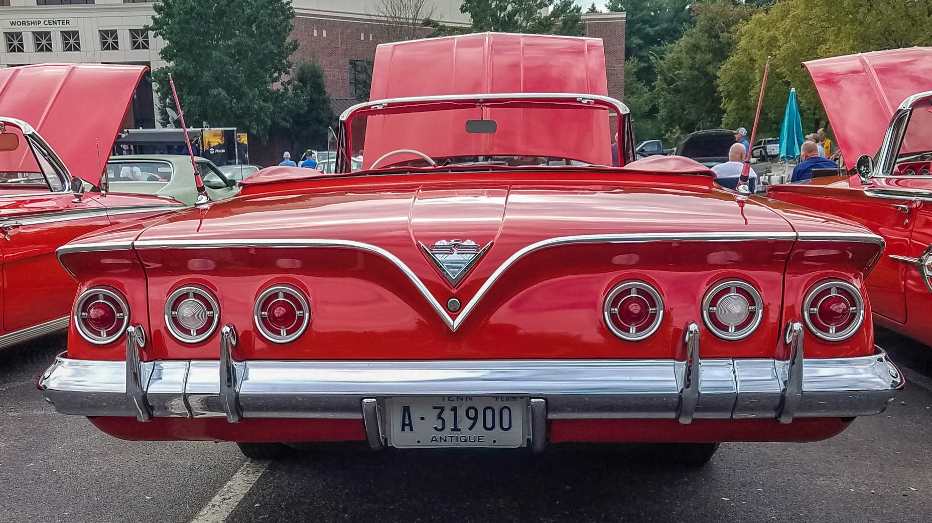 October 6, 2017 Christie was out of town for her forty-fifth high school class reunion.  I went on a drive for photography, just as fall color started to show.  It was a good day for this kind of trip, with good landscapes and a few vintage cars at First Baptist Church in Farragut, followed by the Cherohala Skyway and Fontana Dam.